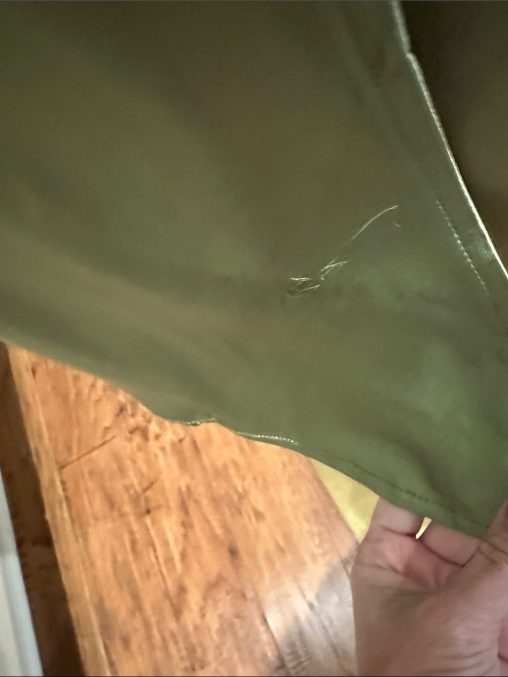 Selfie Leslie Olive Green Satin Maxi Dress - Picture 4 of 5
